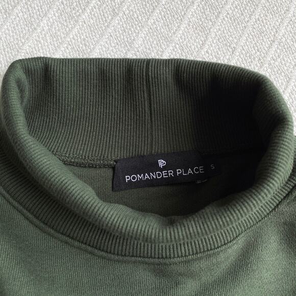 Tuckernuck Pomander Place Porter Sweatshirt Dress Forest Green Turtleneck Small - Picture 7 of 9